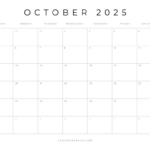 Free Printable 2025 Blank Calendar Templates (All 12 Months) For 2025 Monthly Calendar With Holidays Printable Free