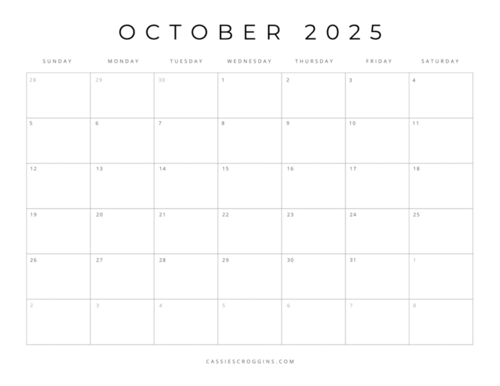 Free Printable 2025 Monthly Calendar With Holidays Free Download