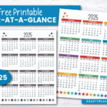 Free Printable 2025 Year At A Glance — Krafty Planner For Year At A Glance Calendar 2025 Printable