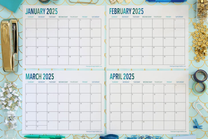 Printable Calendar 2025 January February March