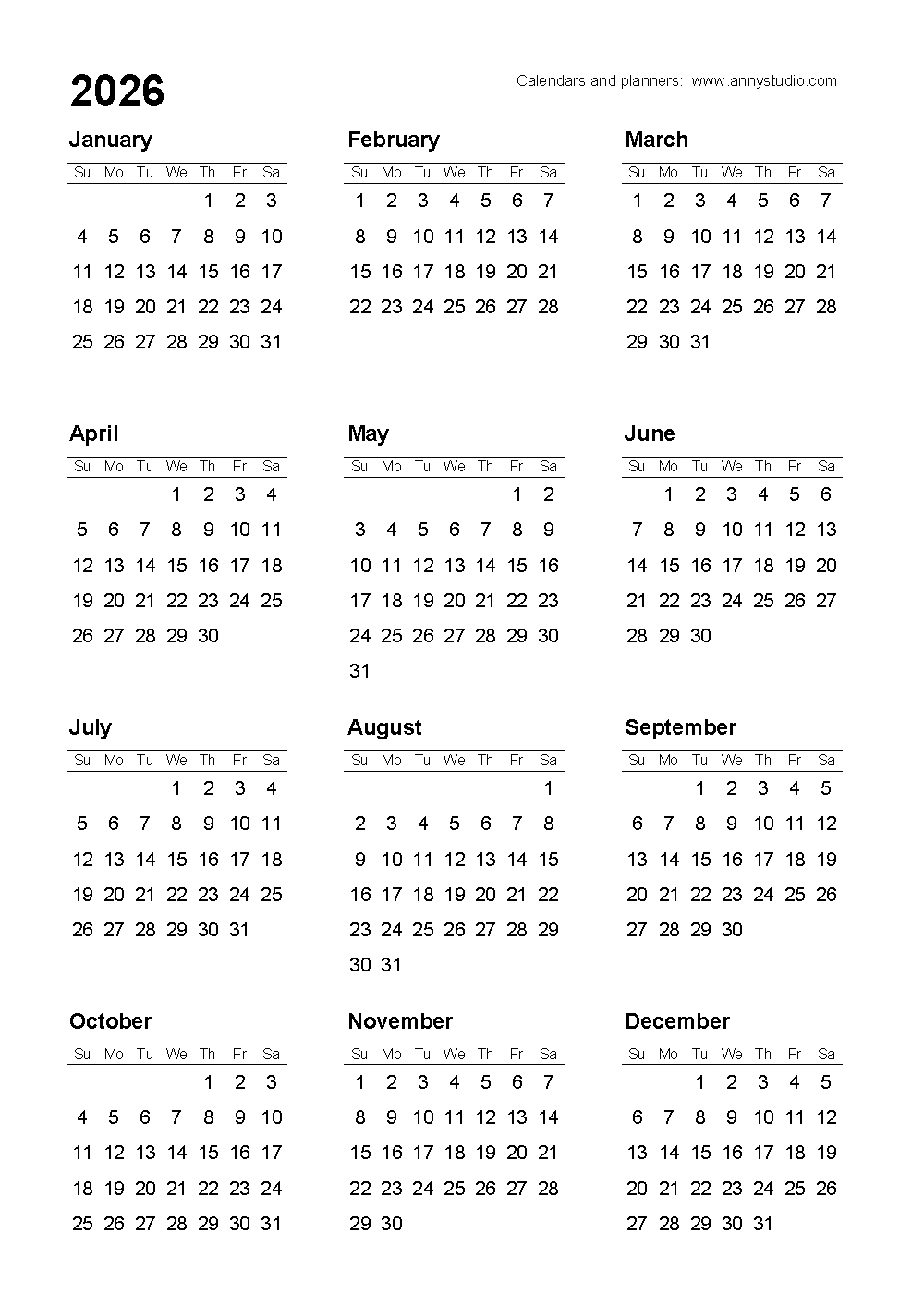 Free Printable Calendars And Planners 2025, 2026 And 2027 in A4 Calendar 2025 Printable