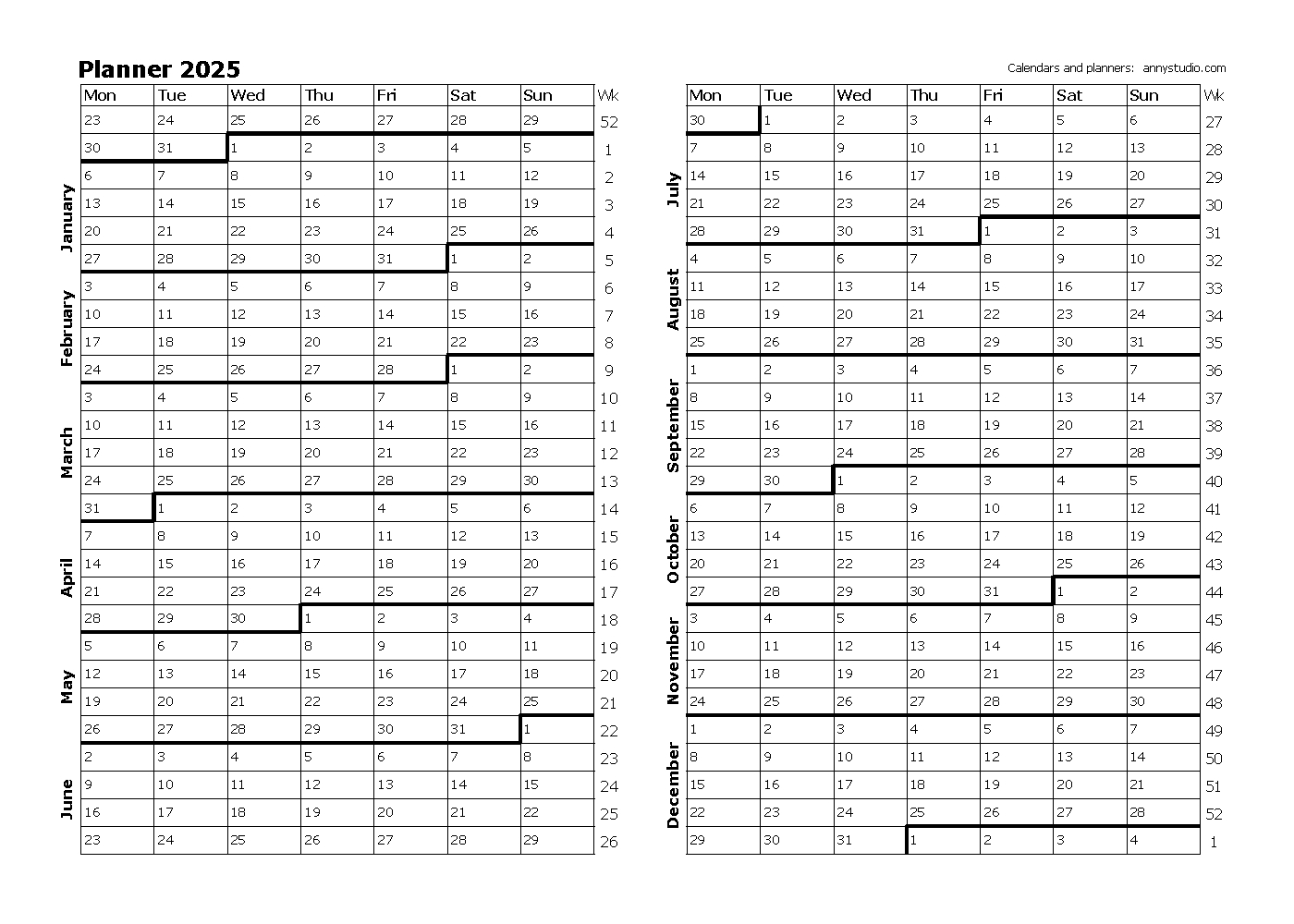 Free Printable Calendars And Planners 2025, 2026 And 2027 intended for 2025 Planner Calendar Printable