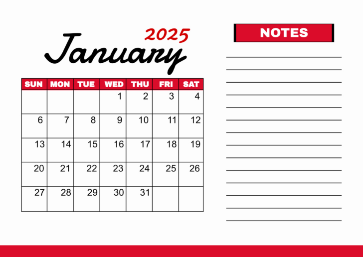 January 2025 Calendar Printable Edit