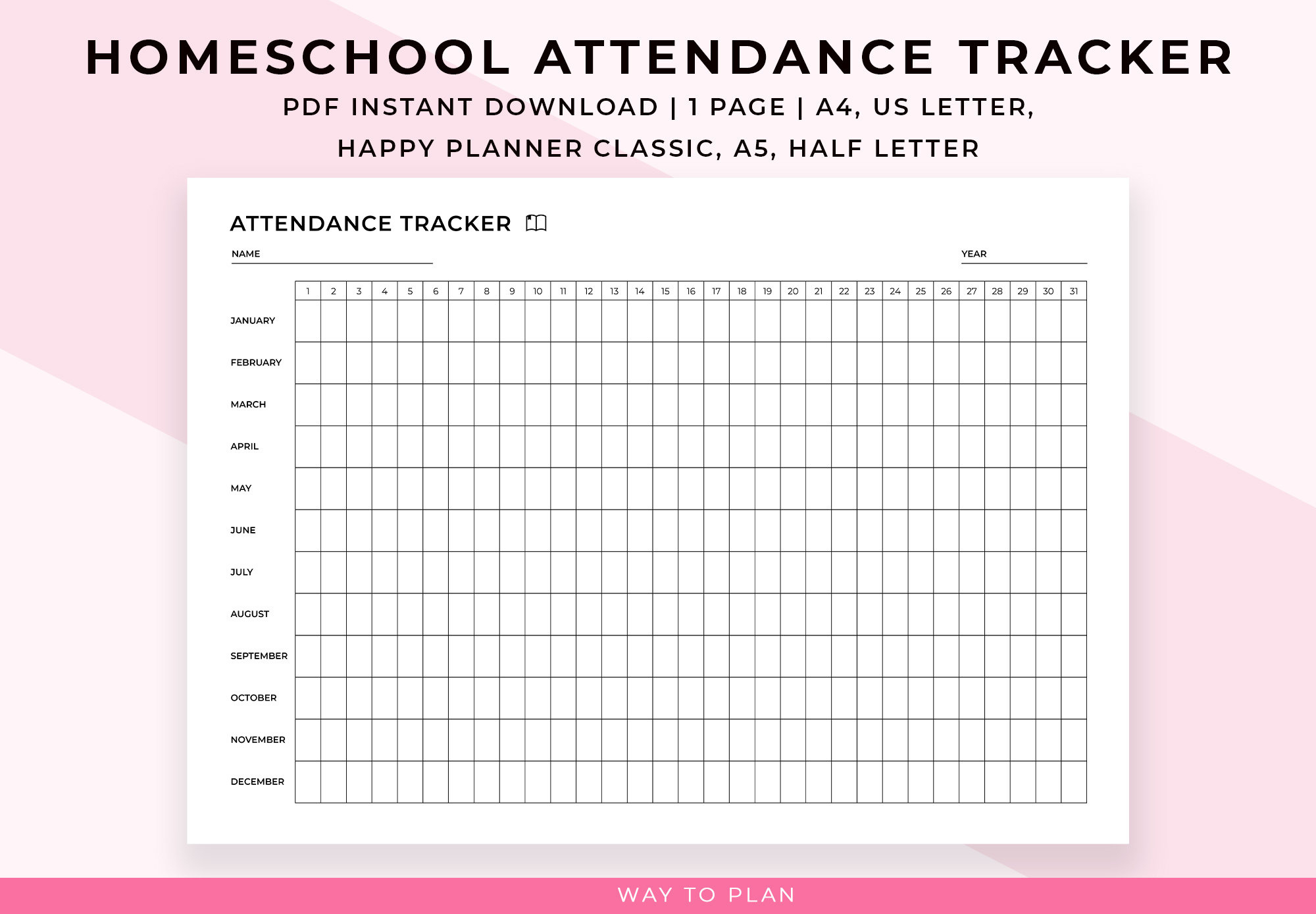 Homeschool Attendance Sheet Printable. Homeschool Attendance pertaining to 2025 Attendance Calendar Printable