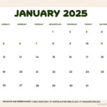 January 2025 Calendar (52 Free Pdf Printables) For Wiki Printable January 2025 Calendar