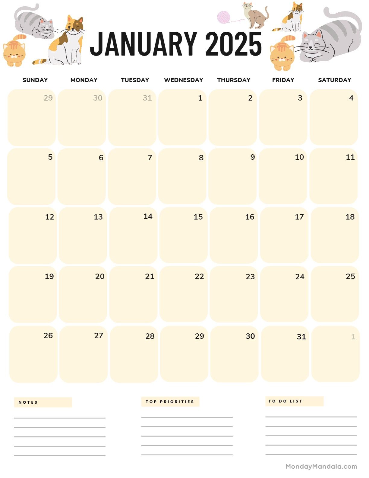 January 2025 Calendar (52 Free Pdf Printables) intended for January 2025 Calendar Printable Portrait