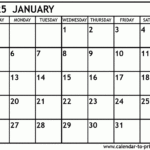 January 2025 Calendar Printable For December 2025 And January 2025 Calendar Printable