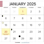 January 2025 Calendar Printable For Dry January Calendar 2025 Printable