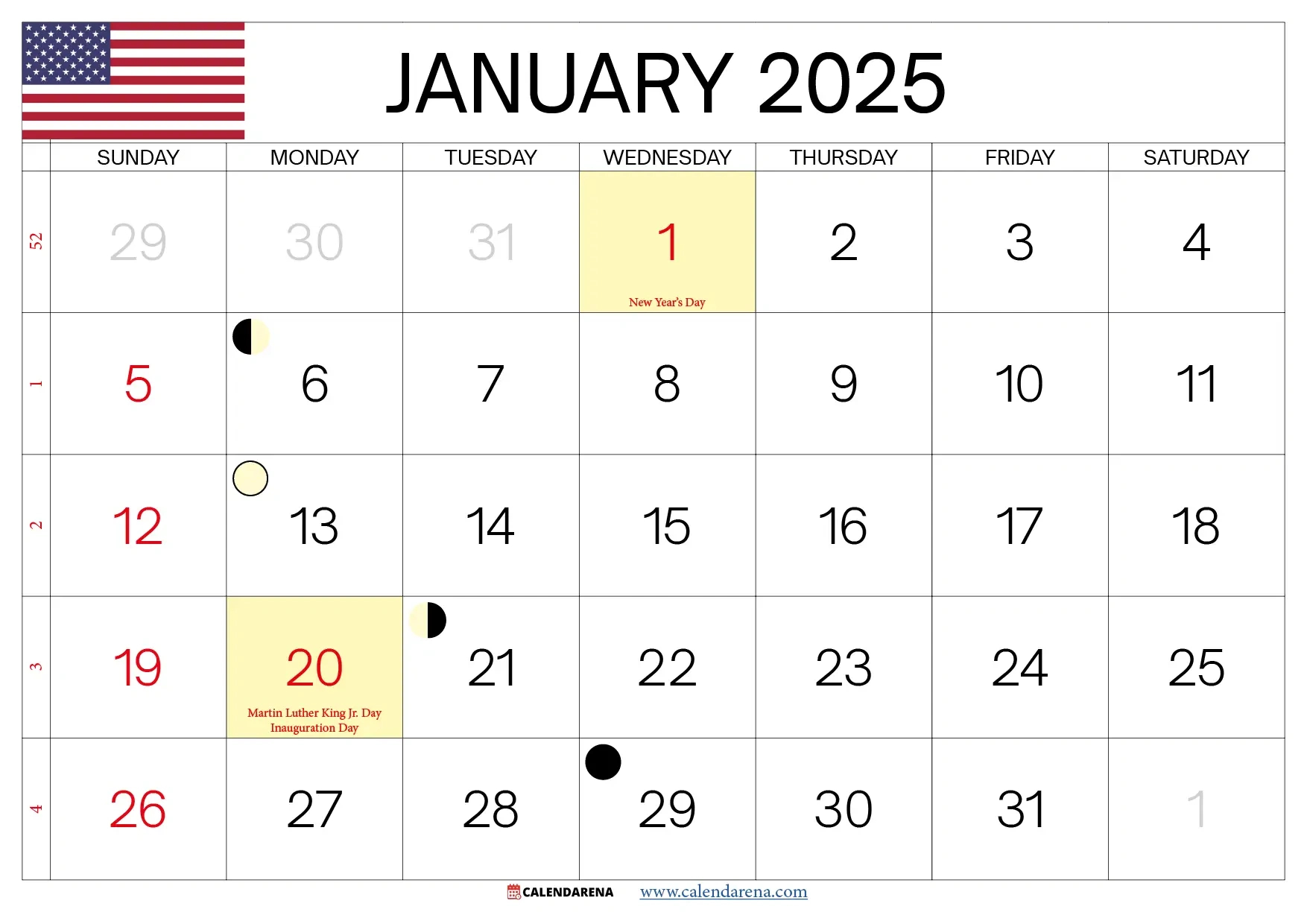 January 2025 Calendar Printable for Dry January Calendar 2025 Printable