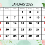 January 2025 Calendar Printable Pdf Template With Holidays For Free Printable January 2025 Monthly Calendar With Holidays