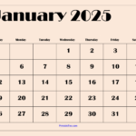 January 2025 Calendar Printable Pdf Template With Holidays For January 2025 Calendar Printable Free Download