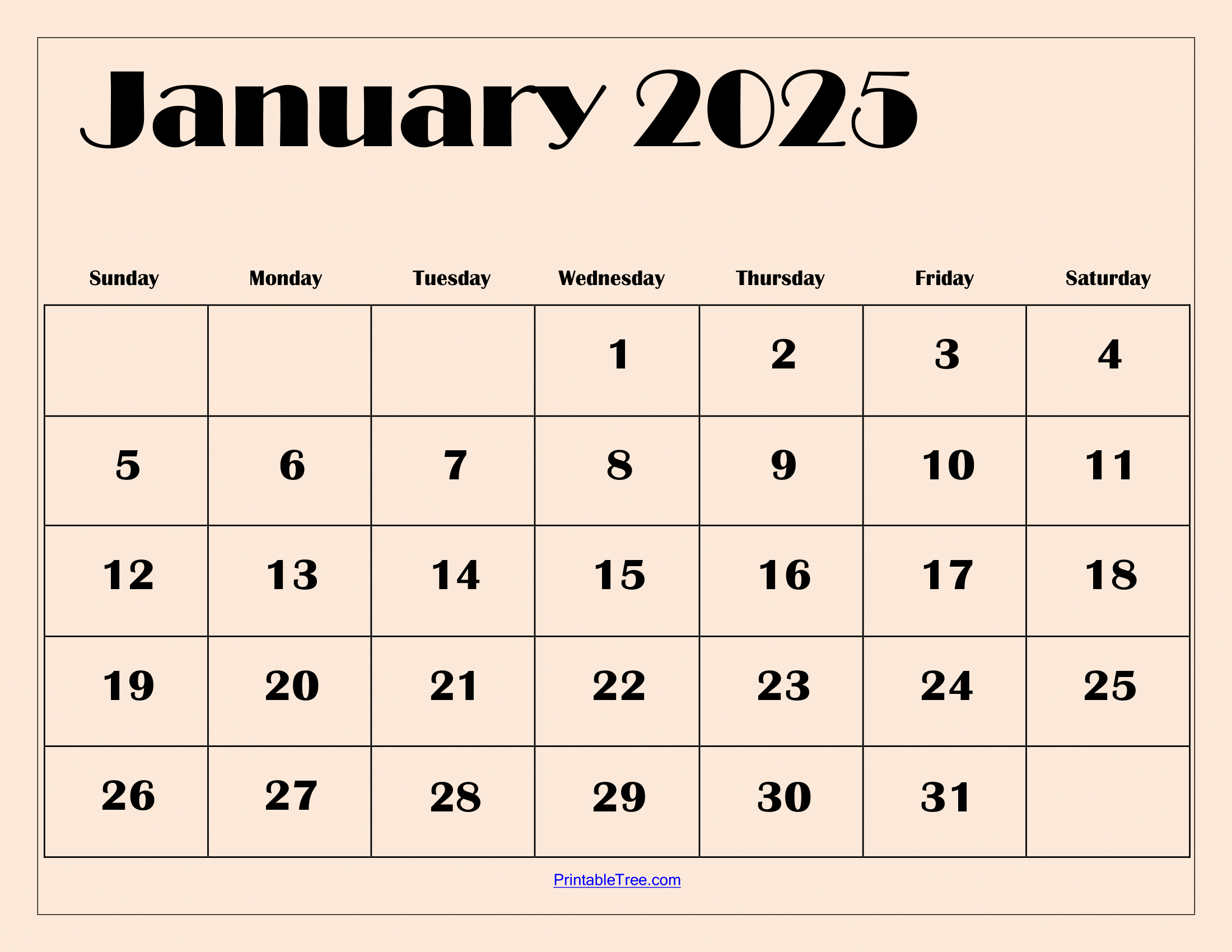 January 2025 Calendar Printable Pdf Template With Holidays for January 2025 Calendar Printable Free Download