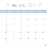 January 2025 Calendars   107 Free Printables | Printabulls For Blank January 2025 Calendar Printable