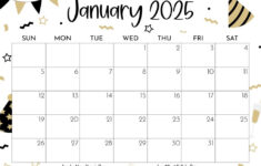 January 2025 Calendars – 107 Free Printables | Printabulls in Printable January Calendar 2025 Free