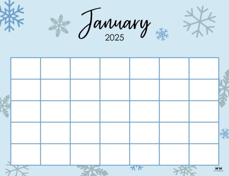 Free Printable 2025 January Calendar