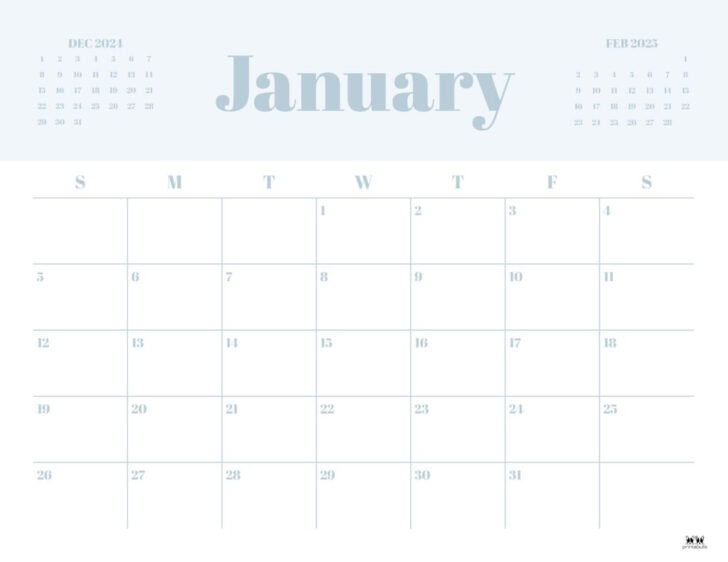 January 2025 Editable Calendar Printable