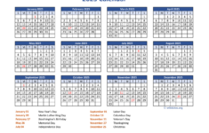 Pdf Calendar 2025 With Federal Holidays | Wikidates pertaining to Federal Holidays 2025 Calendar With Holidays Printable