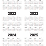 Perky Calendar 2020 To 2025 – Printable Blank Calendar Template In 5 Year Calendar 2020 To 2025 Printable