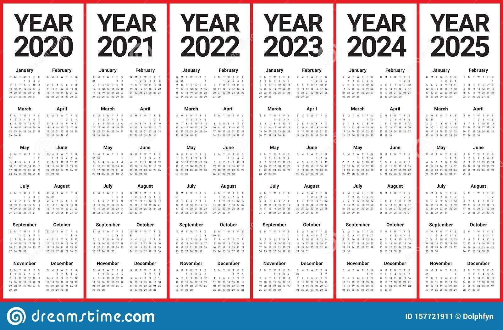 Perky Calendar 2020 To 2025 – Printable Blank Calendar Template intended for Free Printable 5 Year Calendar 2020 To 2025