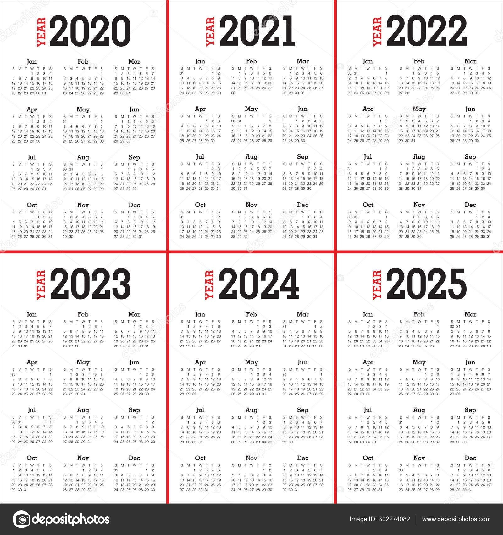 Perky Calendar 2020 To 2025 – Printable Blank Calendar Template within Free Printable 5 Year Calendar 2020 To 2025