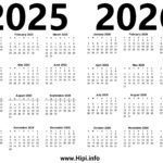 Printable 2025 And 2026 Calendar Two Years   Hipi | Pertaining To 2025 And 2026 Calendar Printable Free