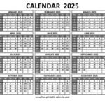 Printable 2025 Calendar Inside Www.free Printable Calendar.com 2025