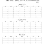 Three Month/Quarterly Calendars   36 Free Calendars | Printabulls With December 2024 Calendar Printable For 3 Month Calendar Template