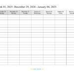 Weekly Calendar 2025 (Word, Excel, Pdf) For Printable Weekly Calendar 2025