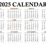 Year 2025 Calendar Templates | 123Calendars For 2025 Calendar Yearly Printable