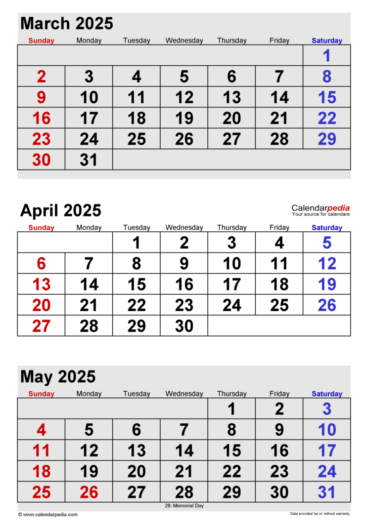 March April 2025 Calendar