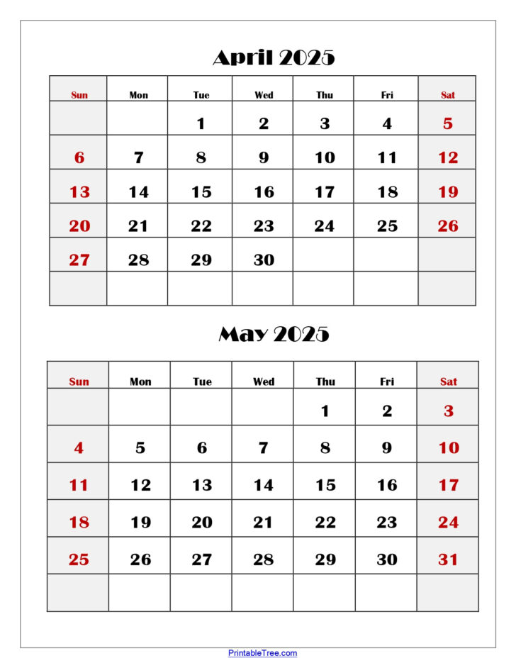 March April May 2025 Calendar