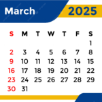 Calendar 2025 March Month Vector Template Download On Pngtree inside 2025 March Month Calendar