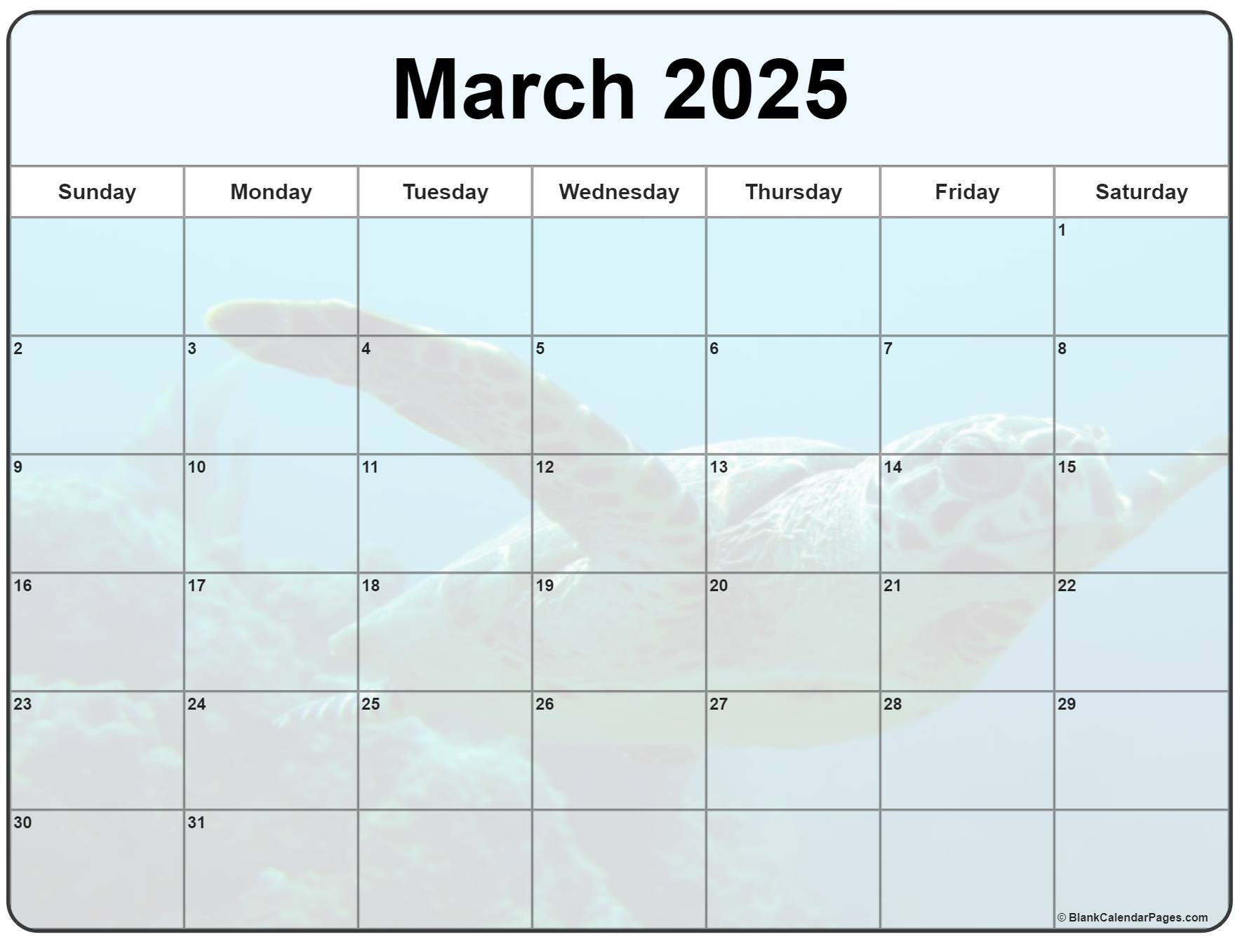 Collection Of March 2025 Photo Calendars With Image Filters. inside March 2025 Printable Calendar Wiki