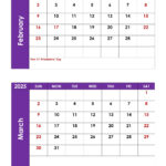 February And March 2025 Calendar Printable | Two Months Calendar For February March 2025 Calendar