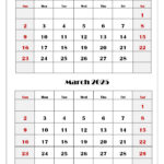 February And March 2025 Calendar Printable | Two Months Calendar In February And March Calendar Printable 2025