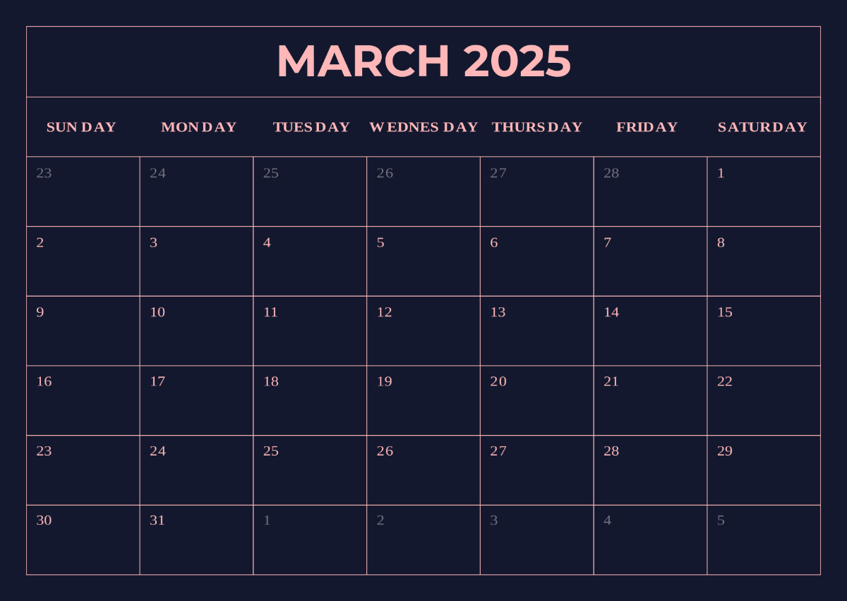 Free March 2025 Calendar With Moon Phases Template To Edit Online within March Madness 2025 Calendar