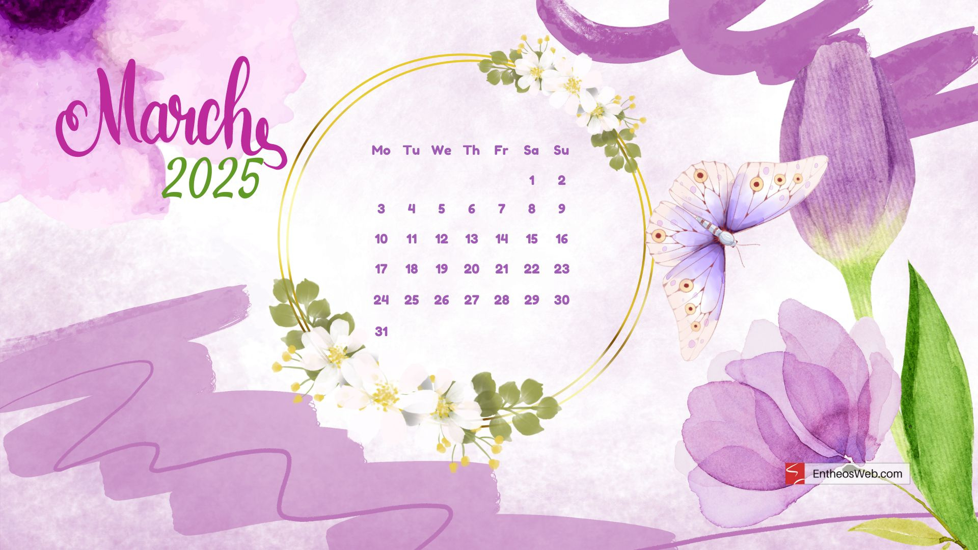 Free March 2025 Desktop Wallpaper Calendars | Entheosweb pertaining to March 2025 Calendar Desktop Wallpaper