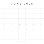 Free Printable 2025 Blank Calendar Templates (All 12 Months) Intended For Blank March Calendar Printable 2025