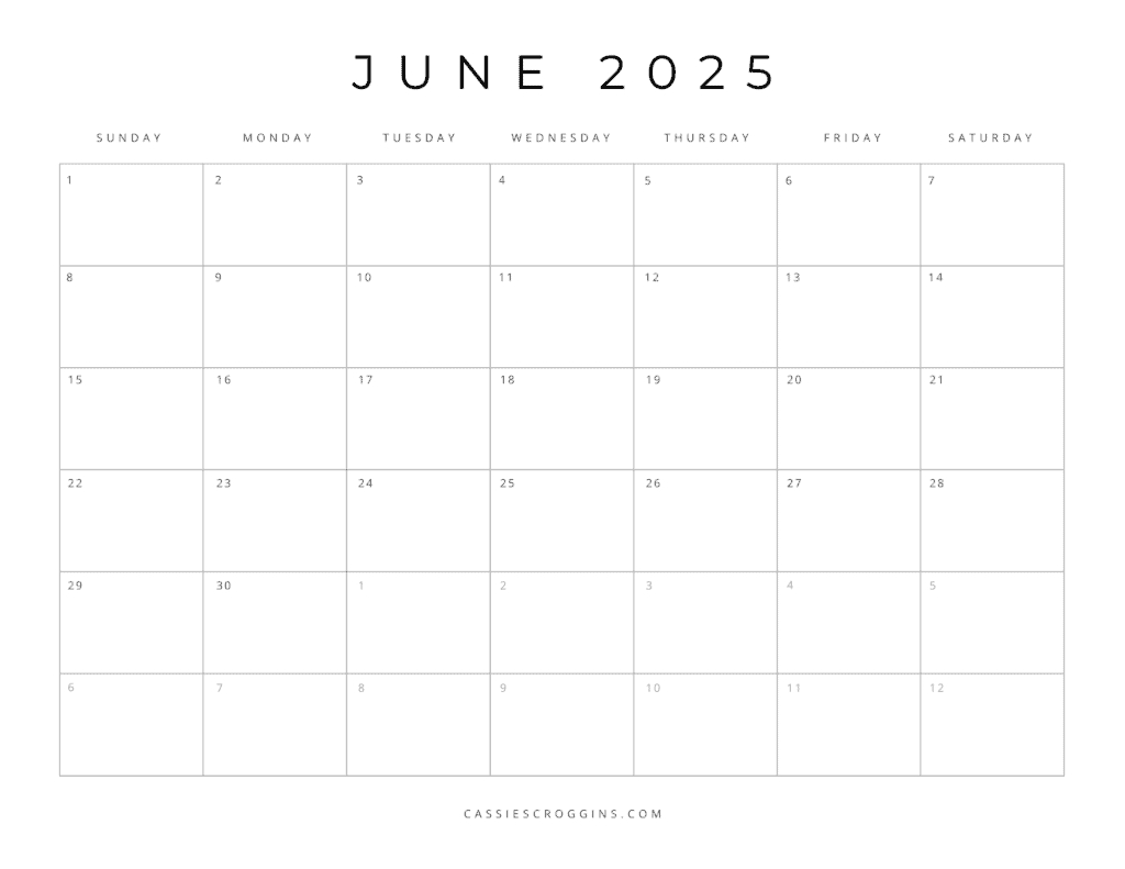 Free Printable 2025 Blank Calendar Templates (All 12 Months) intended for Blank March Calendar Printable 2025