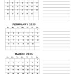 Free Printable January To March 2025 Calendar   Calendarkart For Jan Feb And March 2025 Calendar Fre Printable