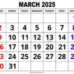 March 2025 Calendar (Free Printable) – Free Printables, Monograms throughout March Calendar With Holidays 2025