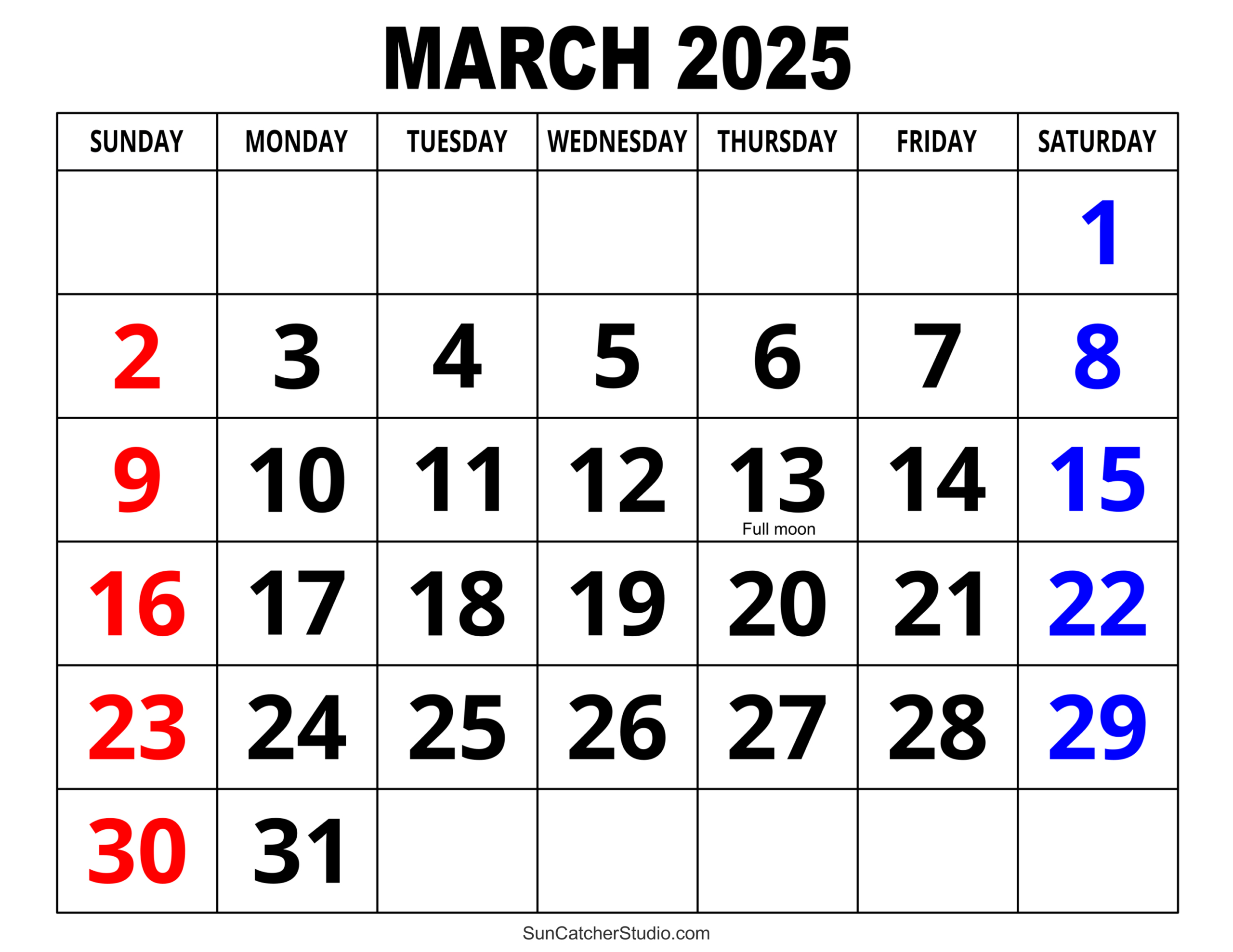 March 2025 Calendar (Free Printable) – Free Printables, Monograms throughout March Calendar With Holidays 2025