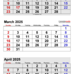 March 2025 Calendar | Templates For Word, Excel And Pdf For March And February Calendar 2025