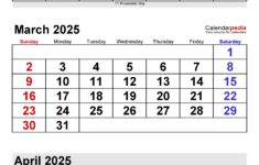 March 2025 Calendar | Templates For Word, Excel And Pdf regarding February March April 2025 Calendar Printable