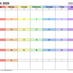 March 2025 Calendar | Templates For Word, Excel And Pdf Regarding March 2025 Calendar Printable Excel