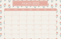 March 2025 Calendars – 107 Free Printables | Printabulls in Cute Printable March Calendar 2025