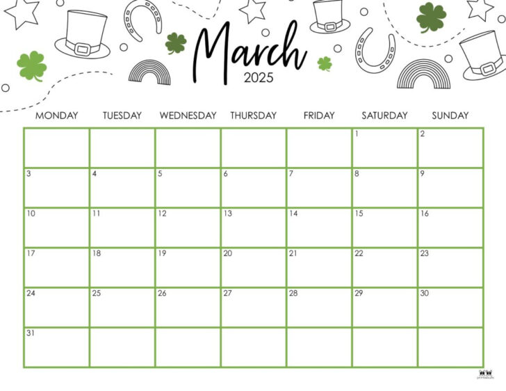 Printable Calendar For March 2025