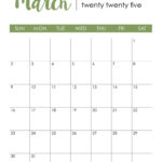 March 2025 Calendars – 107 Free Printables | Printabulls with March 2025 Calendar Printable Vertical