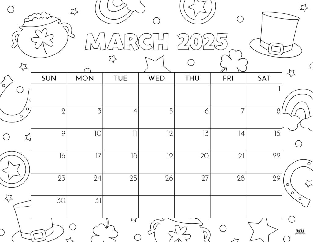 March 2025 Calendars - 107 Free Printables | Printabulls with regard to March Calendar Numbers Printable 2025