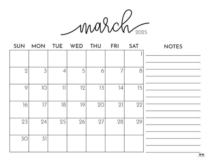 March 2025 Calendar With Holidays Printable